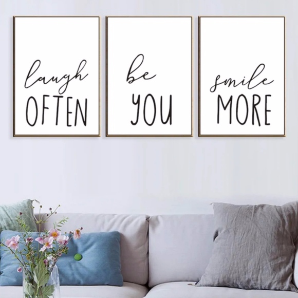 Laugh Often, Be you, Smile More Graphic Wall Art - Picture 1 of 4